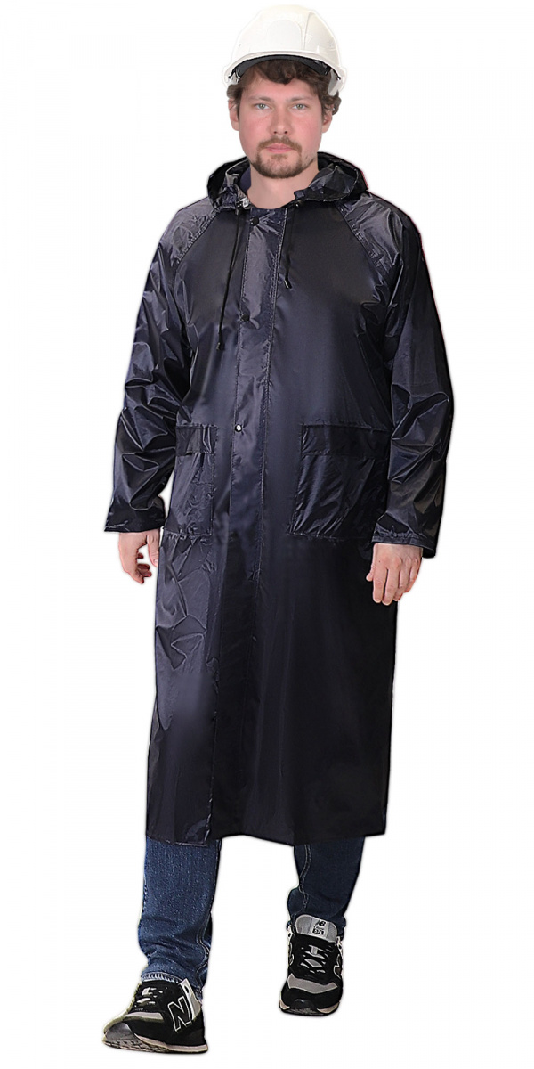 Плащ влагозащитный "Стандарт" синий (Полиэфир/ПВХ,210)